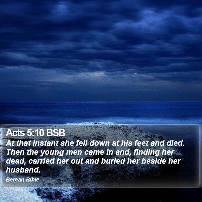 Acts 5:10 BSB Bible Study