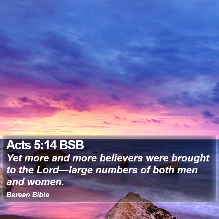 Acts 5:14 BSB Bible Study