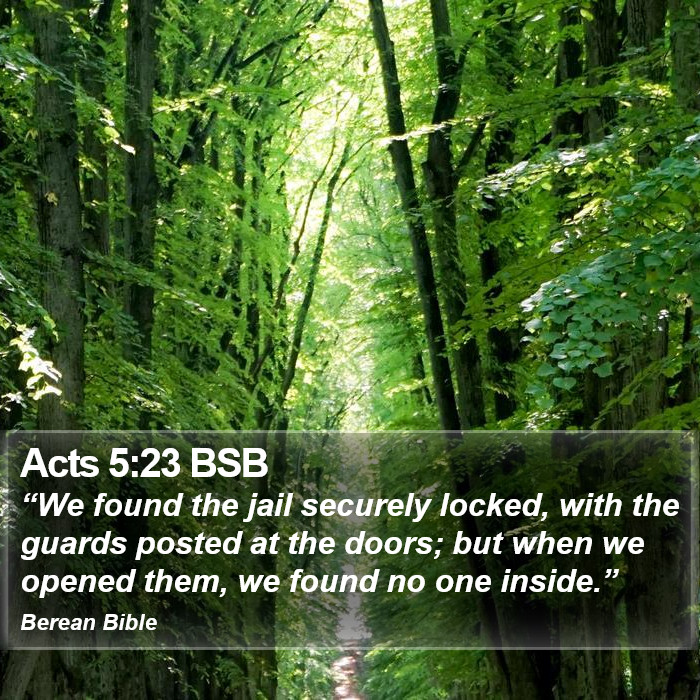 Acts 5:23 BSB Bible Study