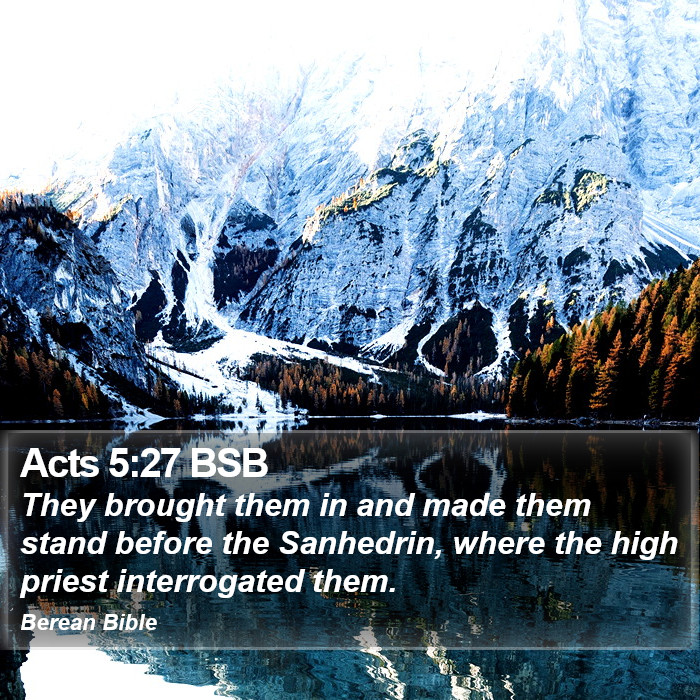 Acts 5:27 BSB Bible Study