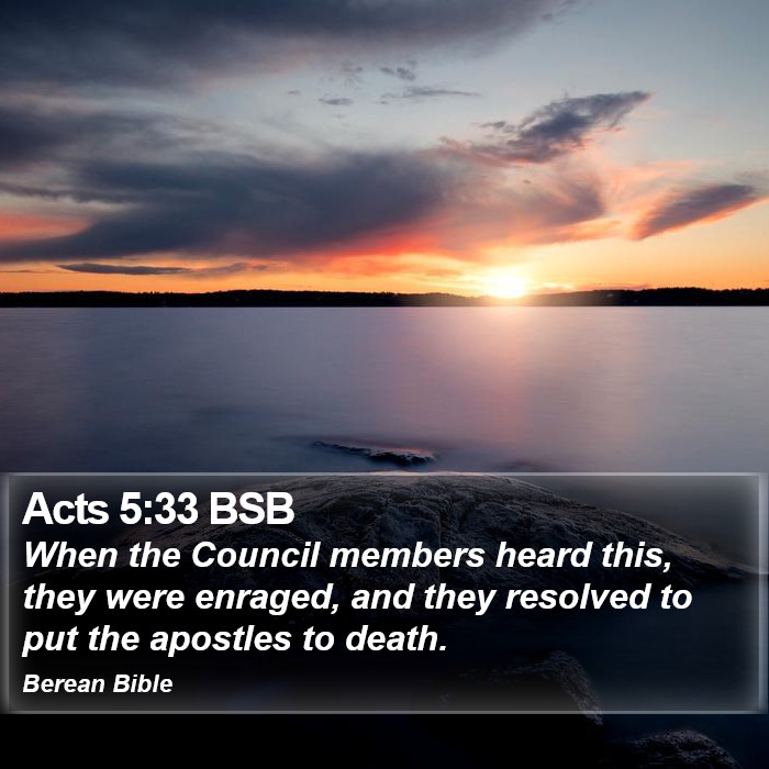 Acts 5:33 BSB Bible Study