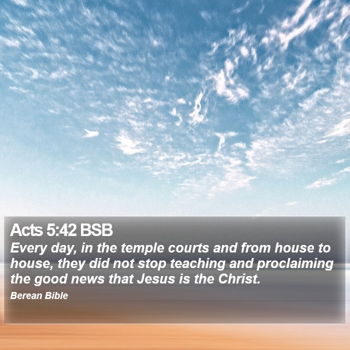 Acts 5:42 BSB Bible Study