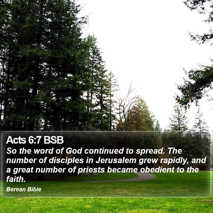 Acts 6:7 BSB Bible Study