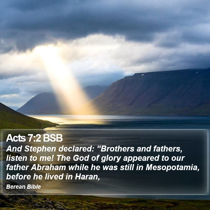 Acts 7:2 BSB Bible Study