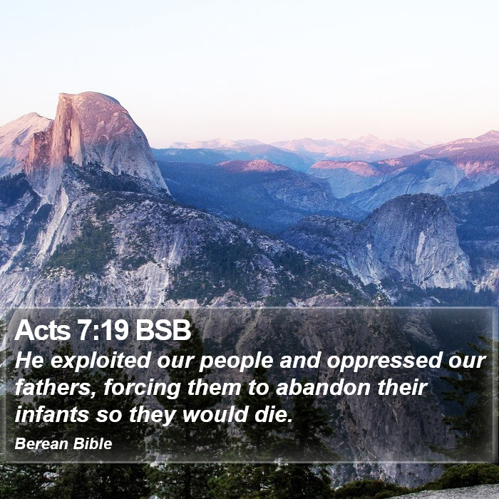 Acts 7:19 BSB Bible Study