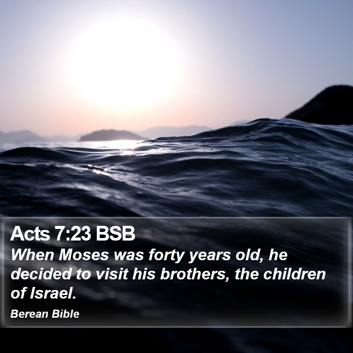 Acts 7:23 BSB Bible Study