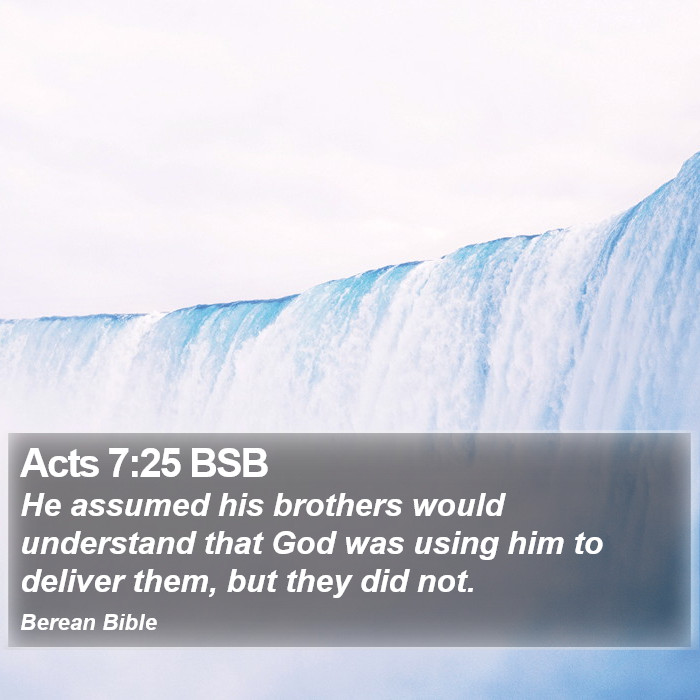 Acts 7:25 BSB Bible Study