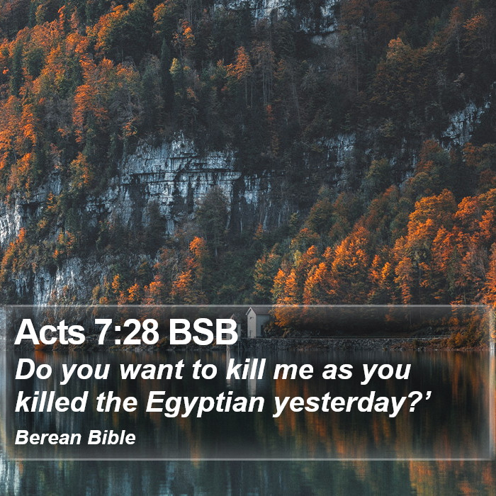 Acts 7:28 BSB Bible Study