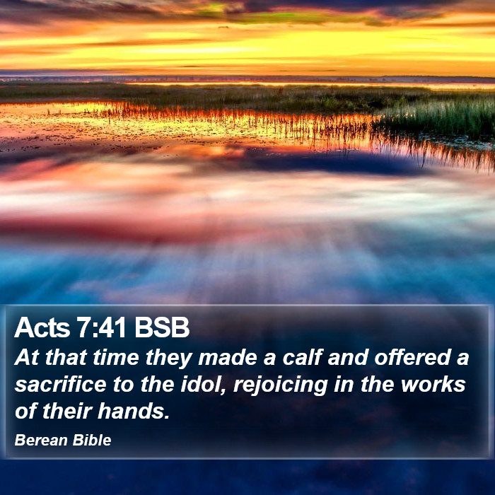 Acts 7:41 BSB Bible Study