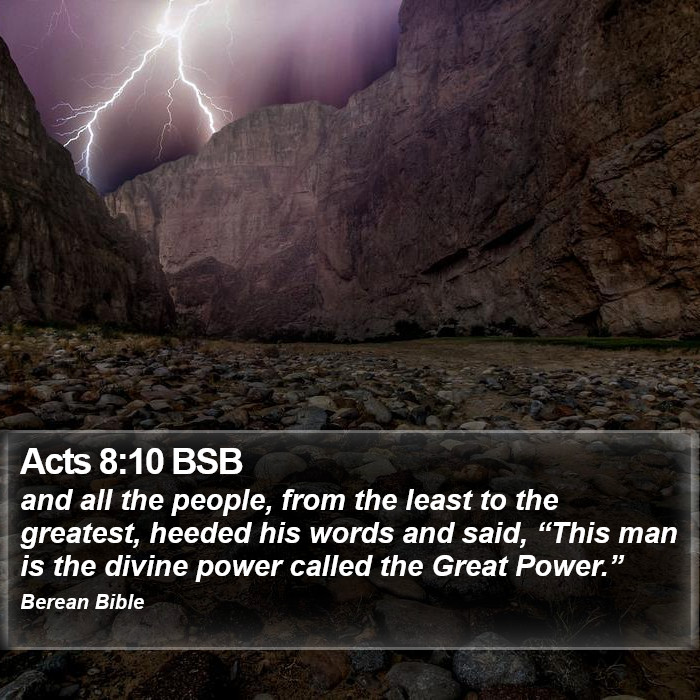 Acts 8:10 BSB Bible Study