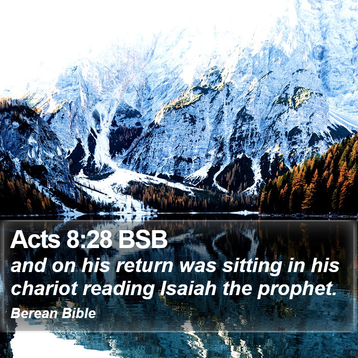 Acts 8:28 BSB Bible Study