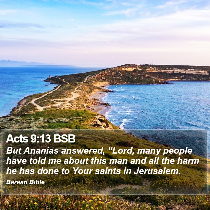 Acts 9:13 BSB Bible Study