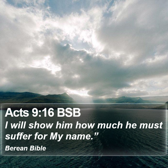 Acts 9:16 BSB Bible Study