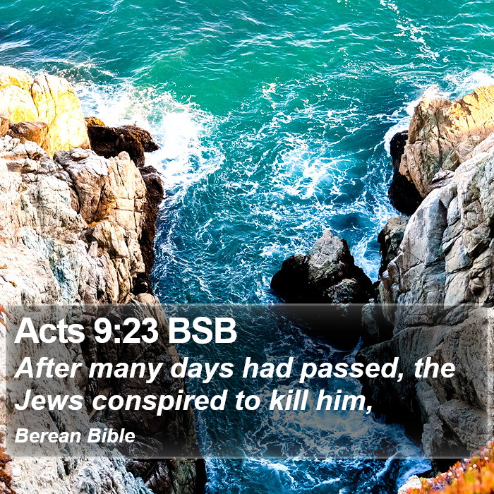 Acts 9:23 BSB Bible Study