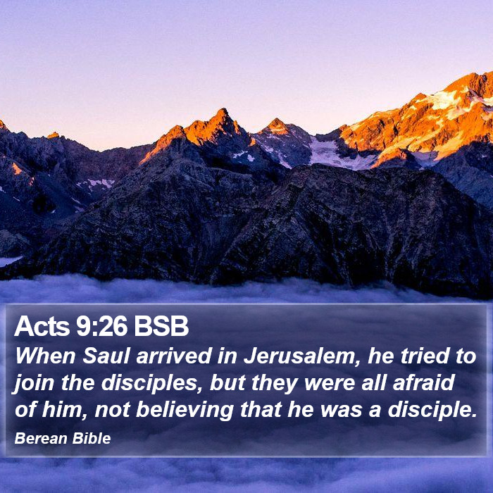 Acts 9:26 BSB Bible Study