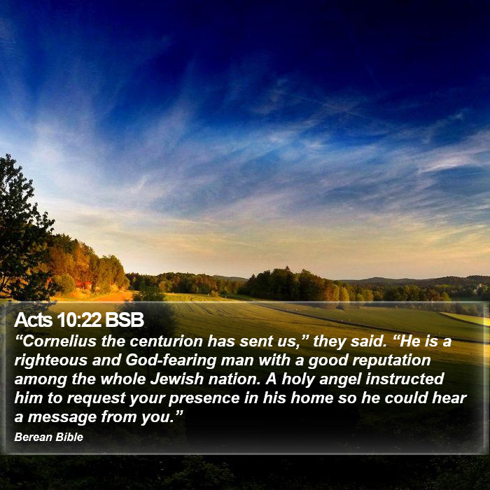 Acts 10:22 BSB Bible Study