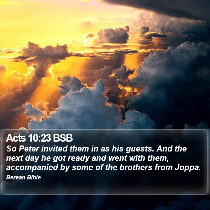 Acts 10:23 BSB Bible Study