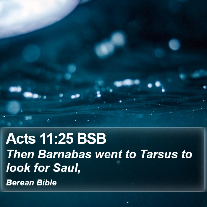 Acts 11:25 BSB Bible Study