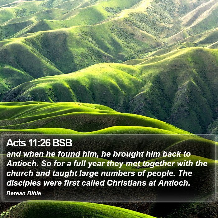 Acts 11:26 BSB Bible Study