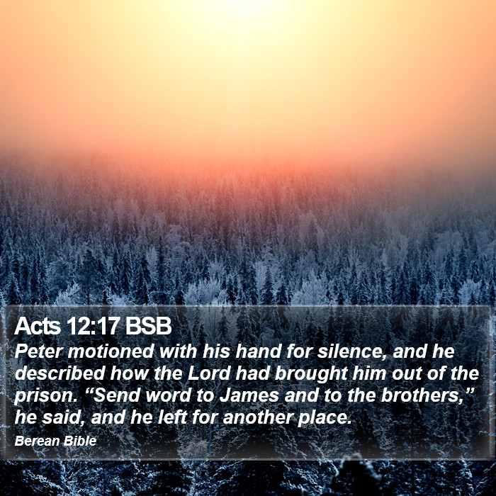 Acts 12:17 BSB Bible Study