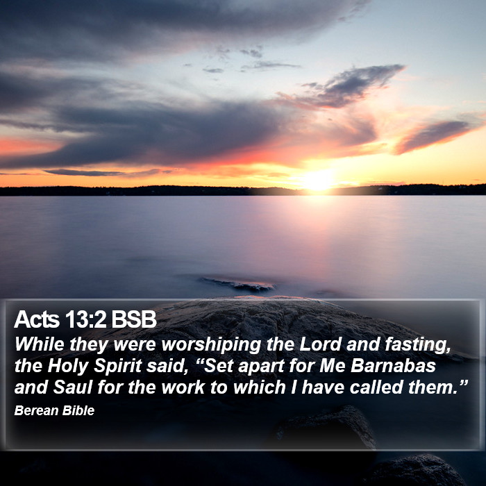 Acts 13:2 BSB Bible Study