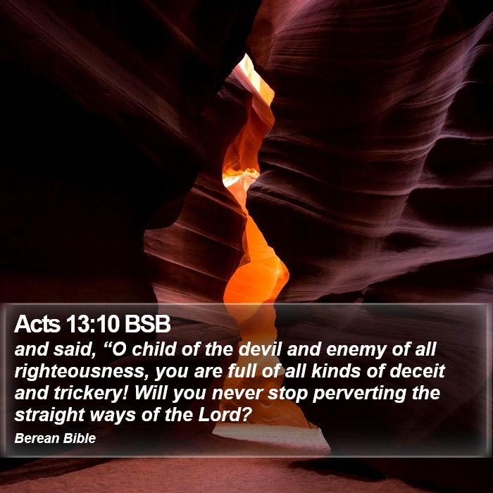 Acts 13:10 BSB Bible Study