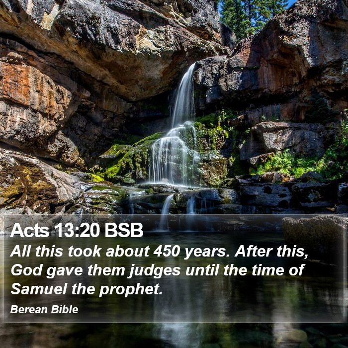 Acts 13:20 BSB Bible Study