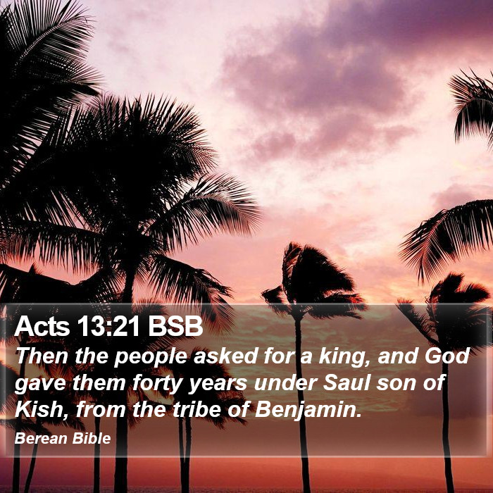 Acts 13:21 BSB Bible Study