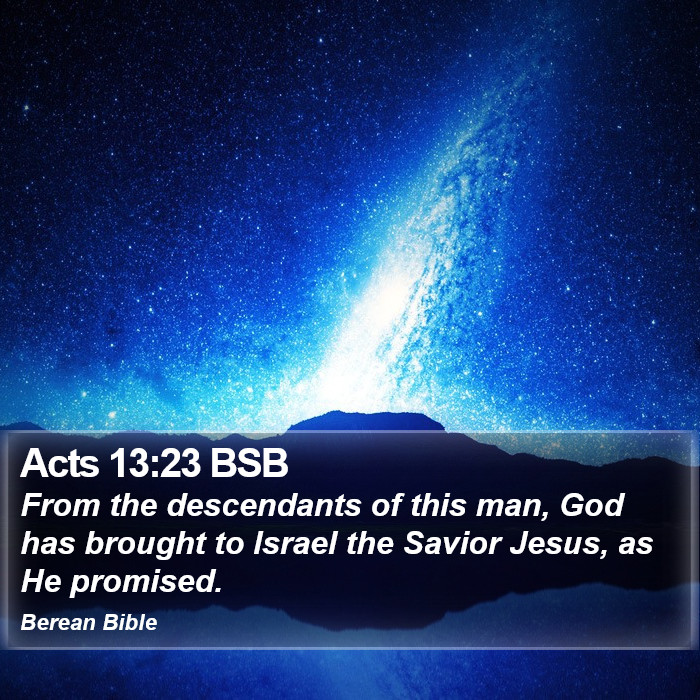 Acts 13:23 BSB Bible Study