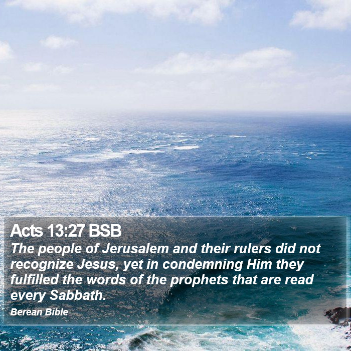 Acts 13:27 BSB Bible Study