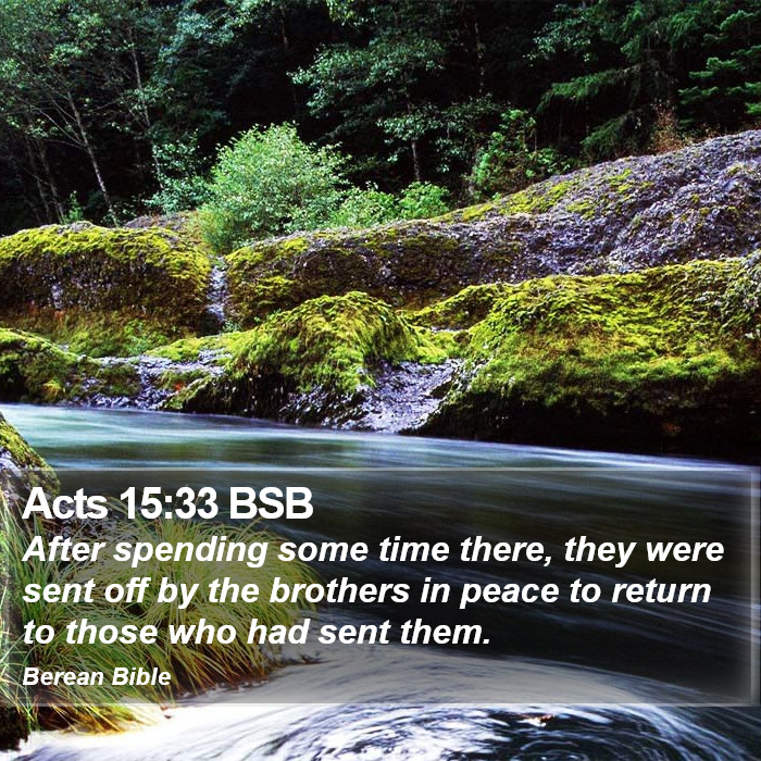 Acts 15:33 BSB Bible Study