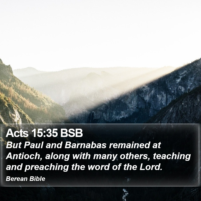 Acts 15:35 BSB Bible Study