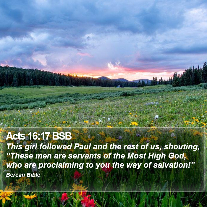 Acts 16:17 BSB Bible Study