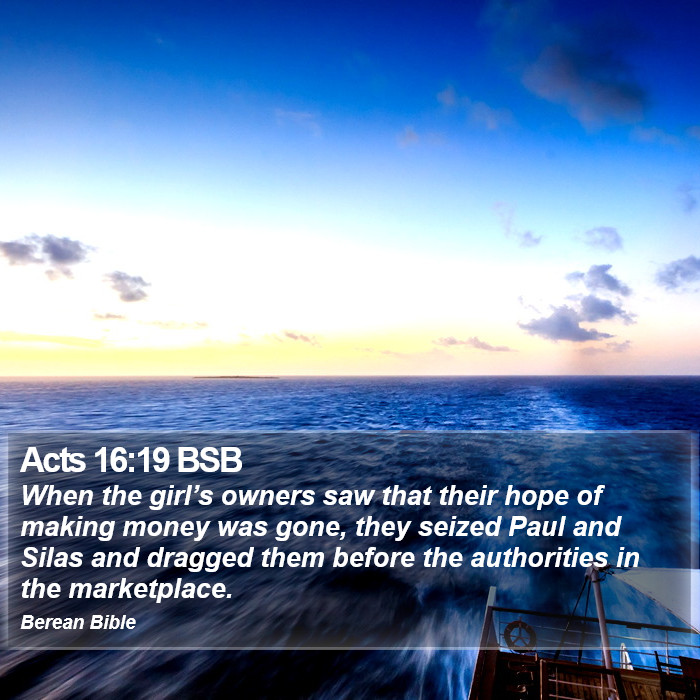 Acts 16:19 BSB Bible Study