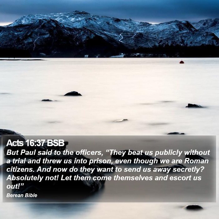 Acts 16:37 BSB Bible Study