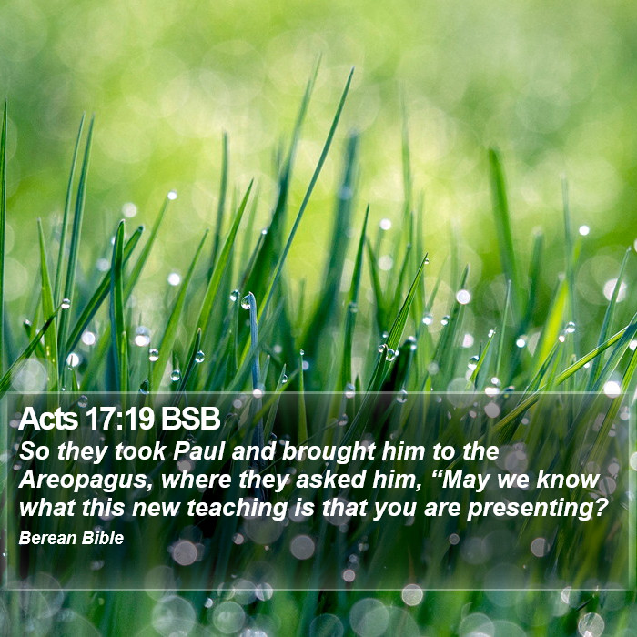 Acts 17:19 BSB Bible Study