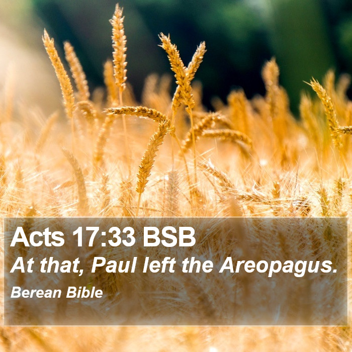 Acts 17:33 BSB Bible Study