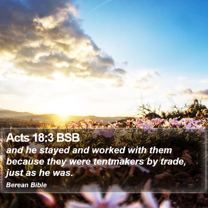 Acts 18:3 BSB Bible Study