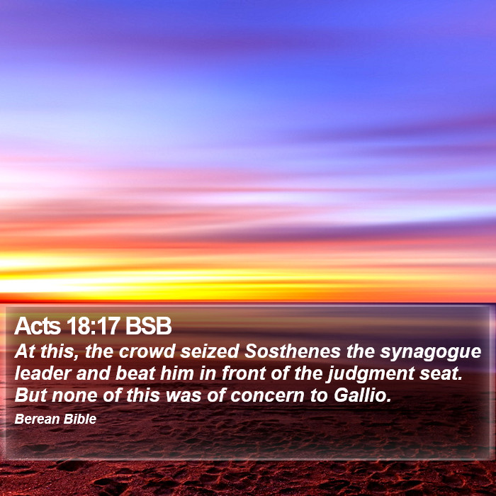 Acts 18:17 BSB Bible Study