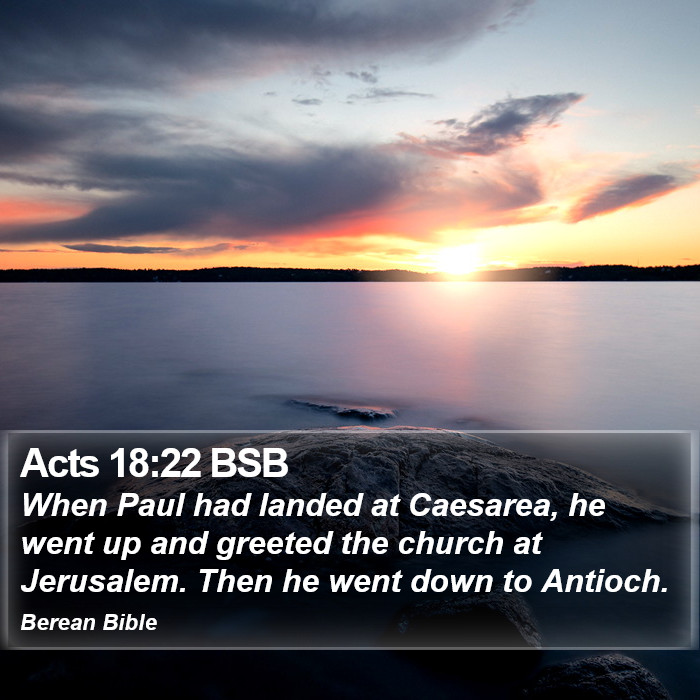 Acts 18:22 BSB Bible Study