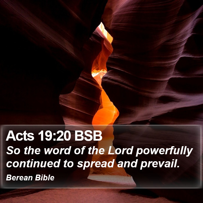 Acts 19:20 BSB Bible Study