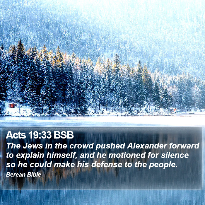 Acts 19:33 BSB Bible Study