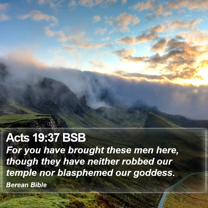 Acts 19:37 BSB Bible Study