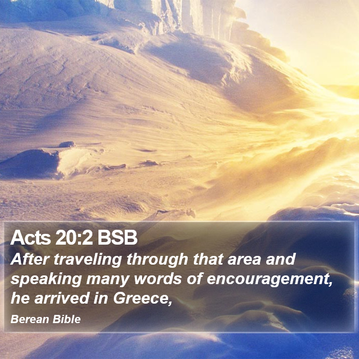 Acts 20:2 BSB Bible Study