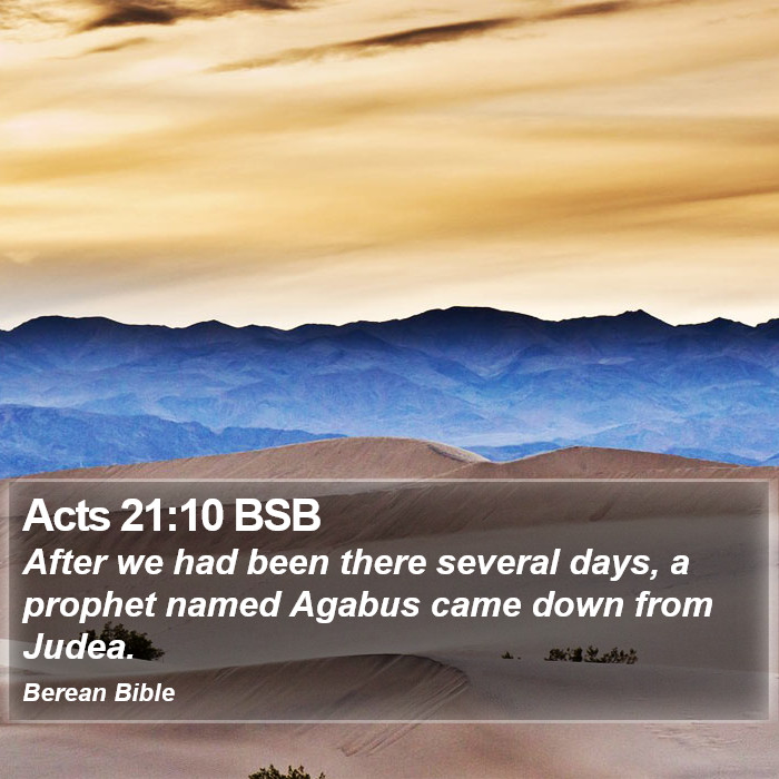 Acts 21:10 BSB Bible Study