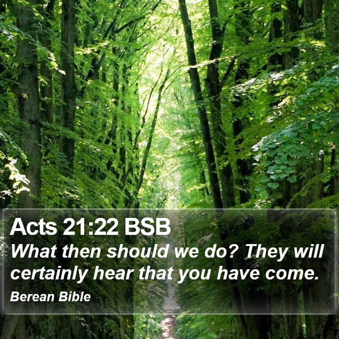 Acts 21:22 BSB Bible Study