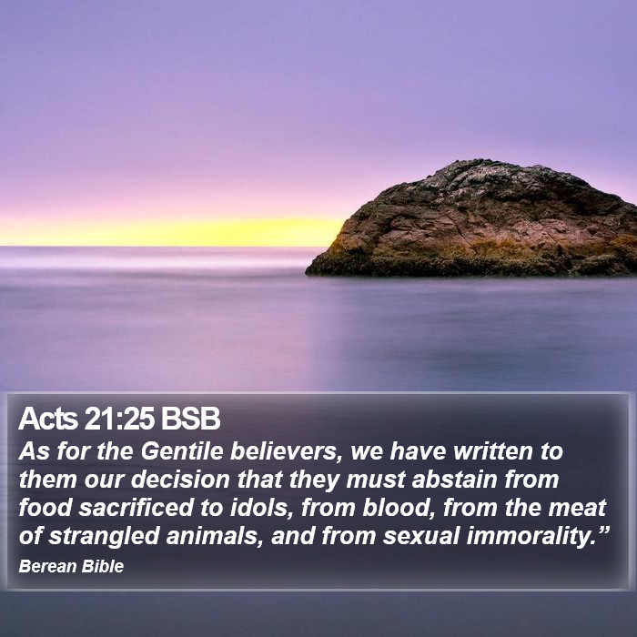 Acts 21:25 BSB Bible Study