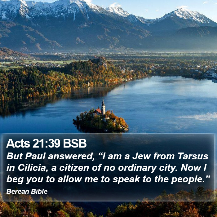 Acts 21:39 BSB Bible Study