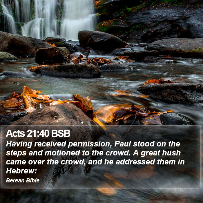 Acts 21:40 BSB Bible Study