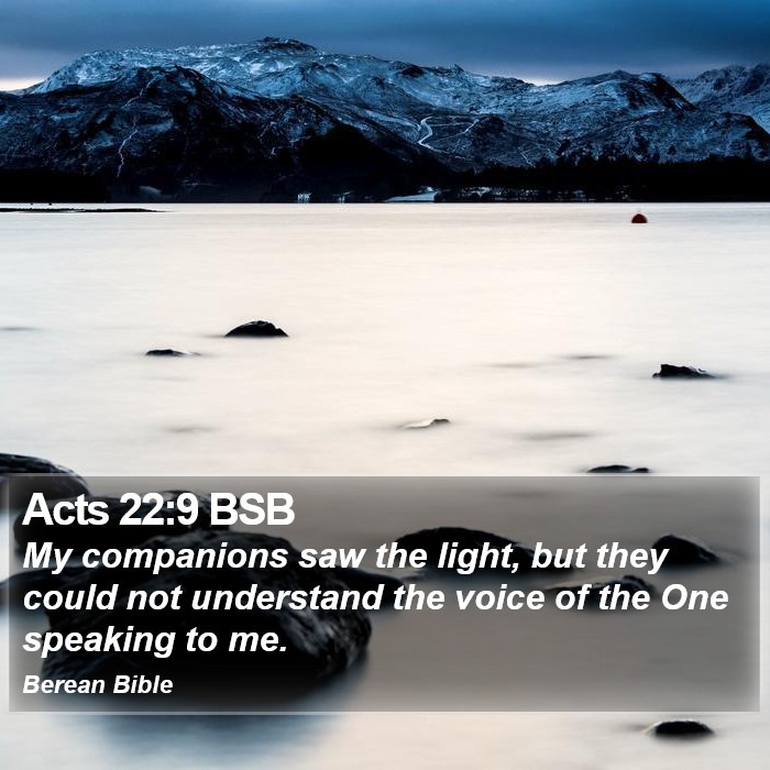 Acts 22:9 BSB Bible Study